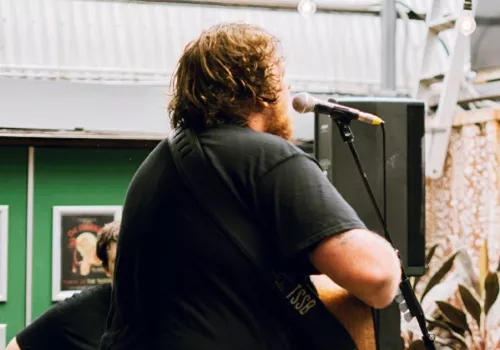 Wil Wagner performing at the Triffid 