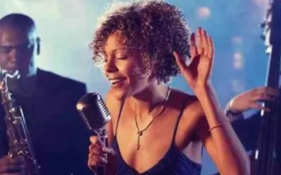 three musicians singing jazz