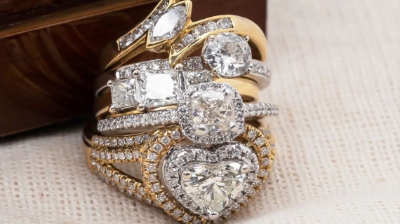 Stacked diamond rings