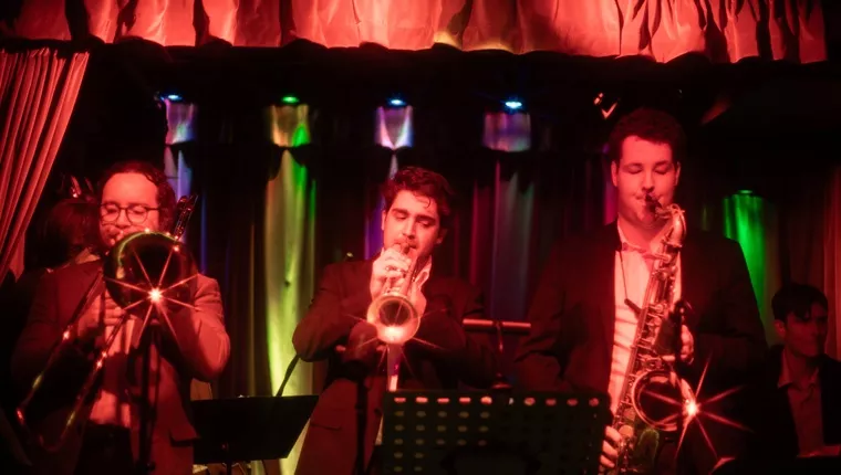 Jazz players on stage